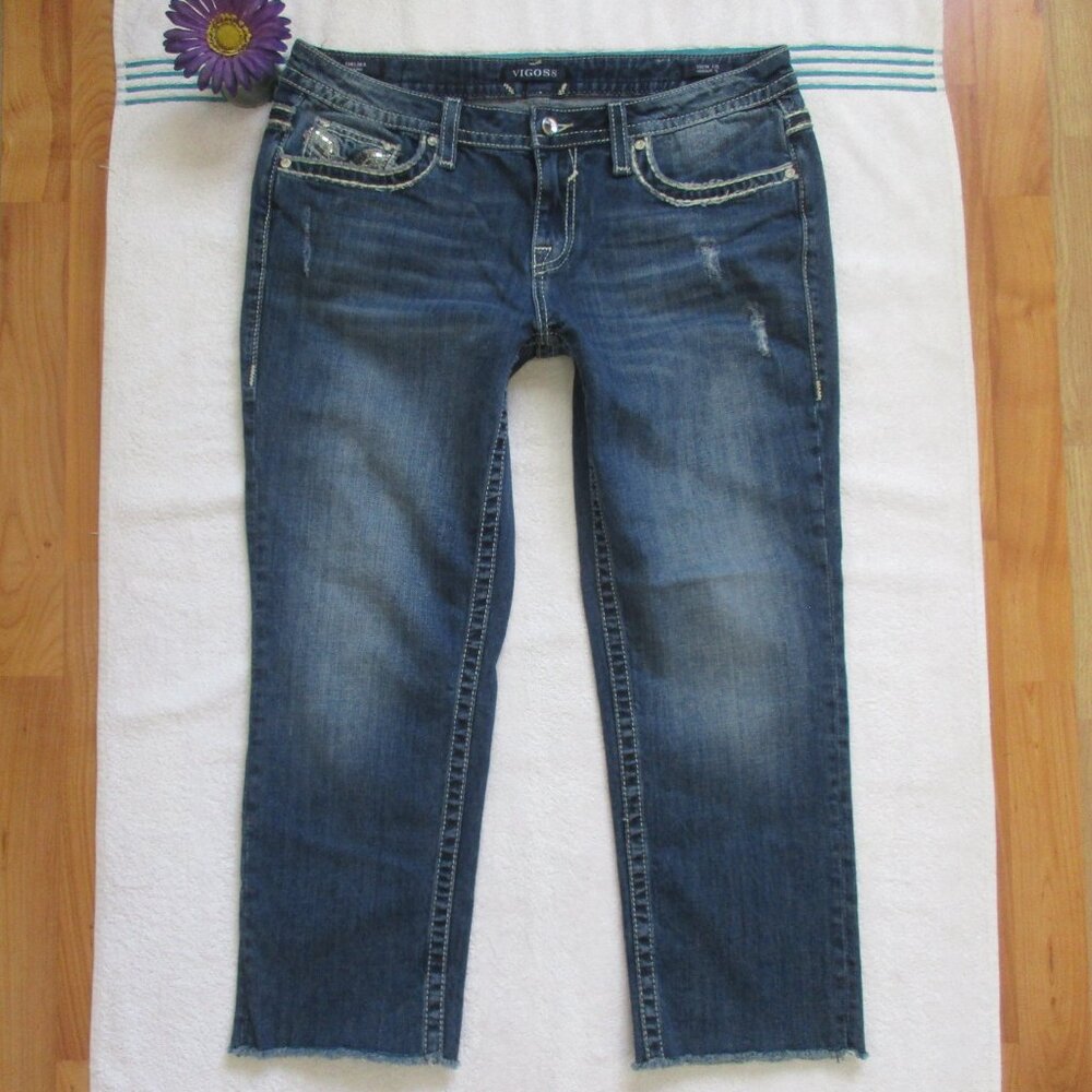 VIGOSS Jeans Size 13/14 Chelsea Capri Denim Heritage Fit